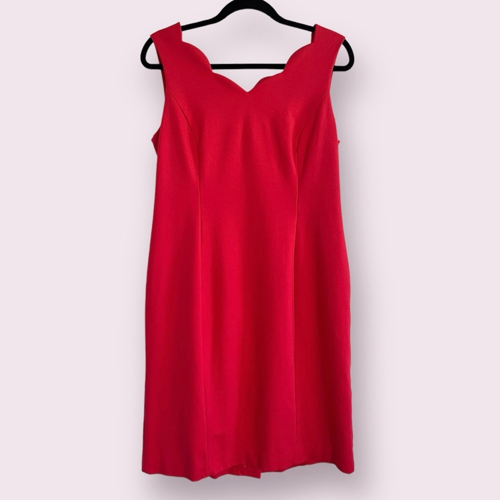 Talbots Pink Scalloped Shift Dress